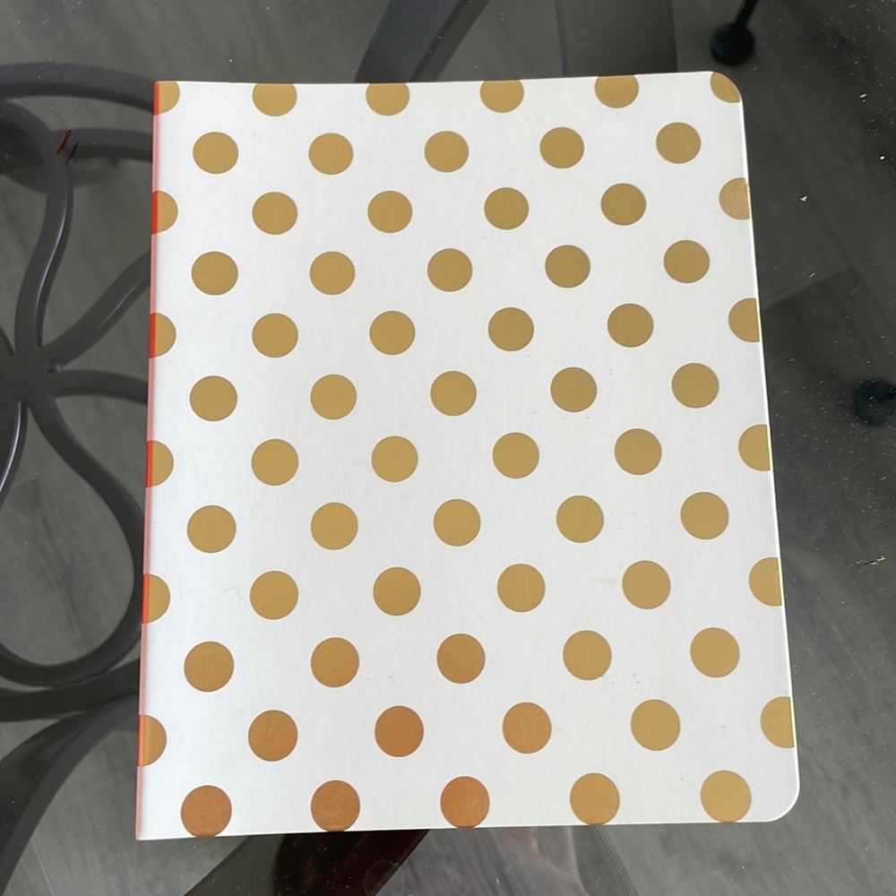 New Kate Spade Notebook - size: 6.75” x 8.25”